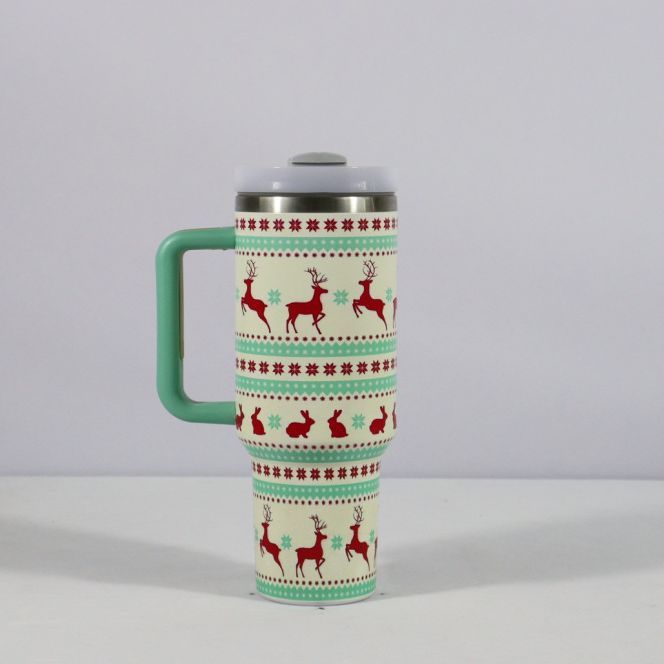 Christmas Pattern Vacuum Tumbler