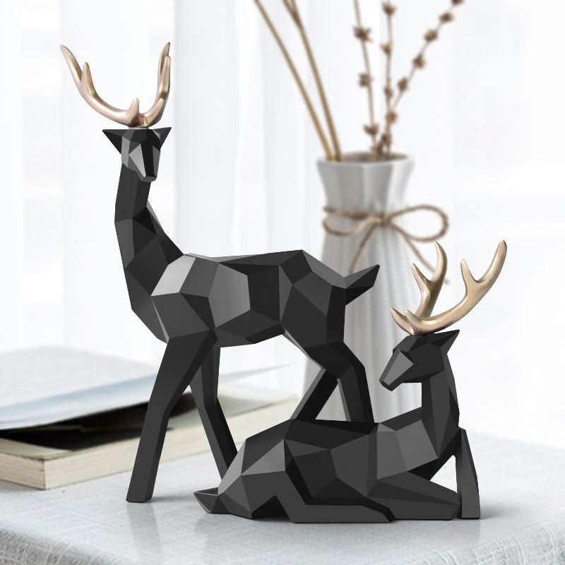 Deers Sculpture Resin Decoration