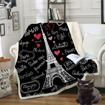 Printed Cotton Fleece Sofa Blanket