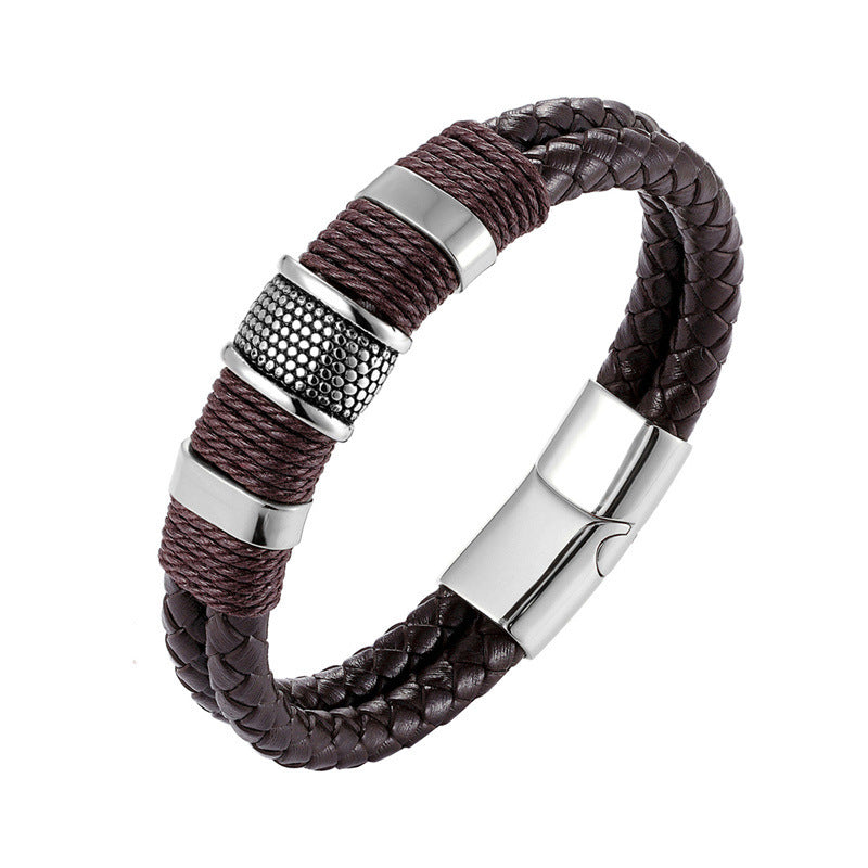 Double Layer Stainless Steel Bracelet