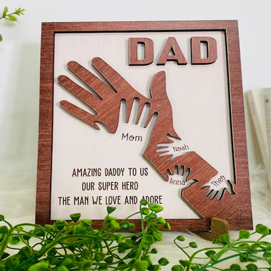 Personalized Wooden Father's Day Ornament