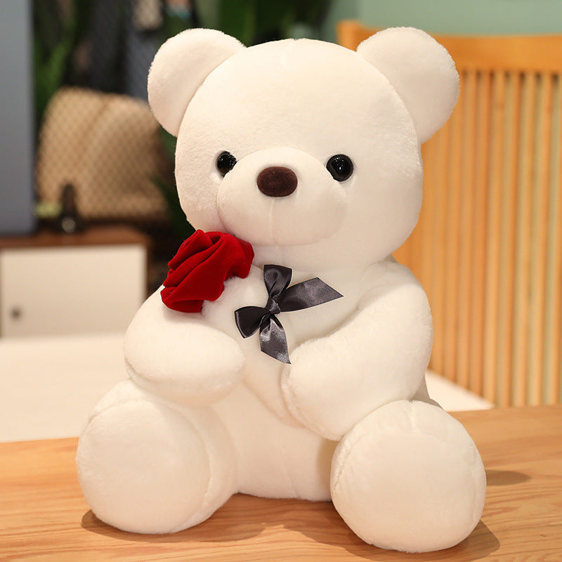 Roses Hug Plush Teddy Bear