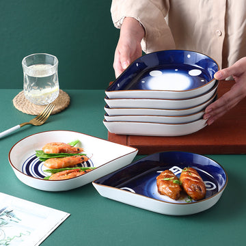 Petal-shaped Ceramic Plates