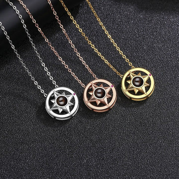 Compass Projection Necklace