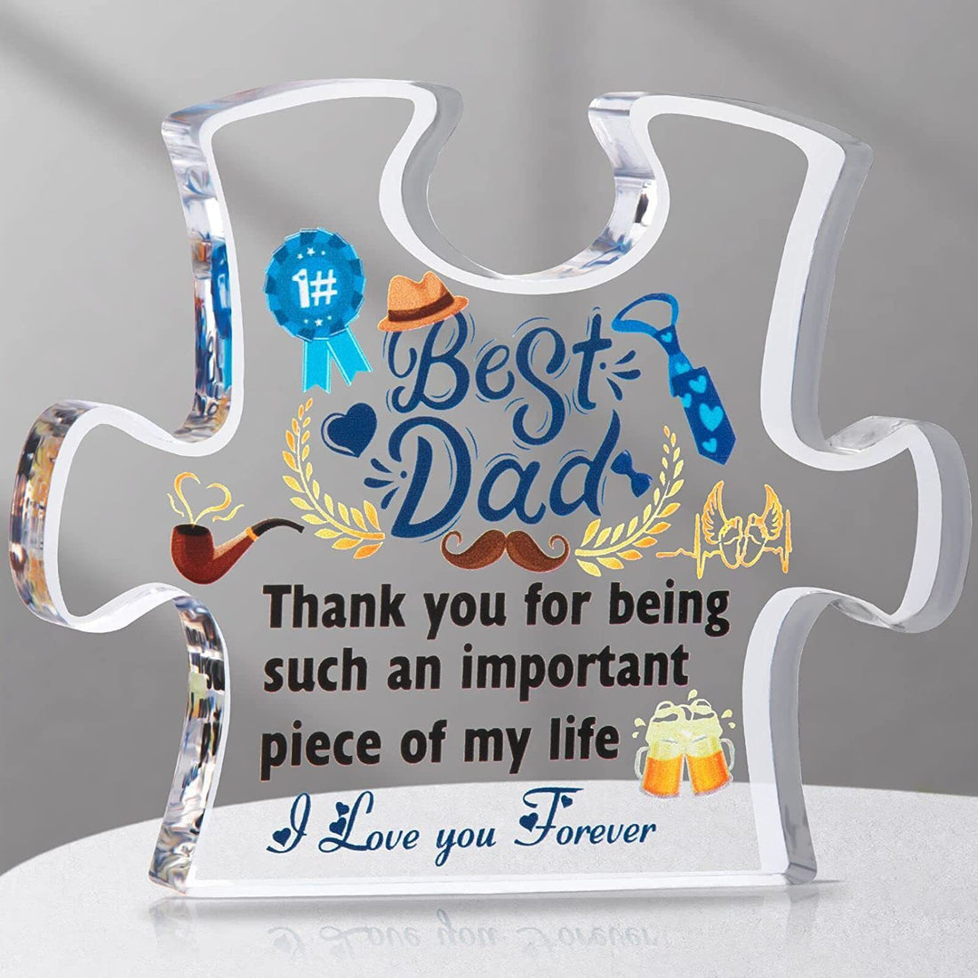 Acrylic Puzzle Piece Father's Day Gift